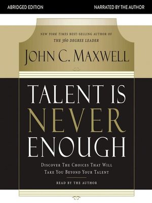 cover image of Talent Is Never Enough